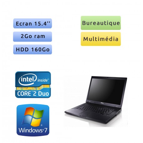 Dell Latitude E5500 - Windows 7 - C2D 2Go 160Go - 15.4 - Ordinateur Portable PC