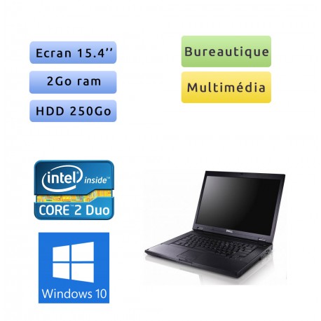 Dell Latitude E5500 - Windows 10 - C2D 2Go 250Go - 15.4 - Ordinateur Portable PC