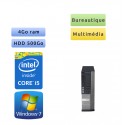 Dell Optiplex 7010 SFF - Windows 7 - i5 4Go 500Go - Ordinateur Tour Bureautique PC