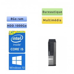 Dell Optiplex 7010 SFF - Windows 10 - i5 8Go 1To - Ordinateur Tour Bureautique PC