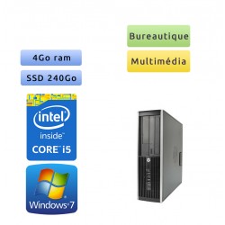 HP 8200 Elite SFF - Windows 7 - i5 4Go 240Go SSD - PC Tour Bureautique Ordinateur