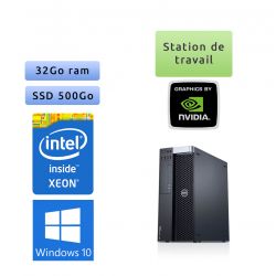 Dell Precision T5600 - Windows 10 - E5-2650 32Go 500Go SSD - Ordinateur Tour Workstation PC