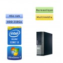 Dell Optiplex 390 SFF - Windows 7 - i3 4Go 250Go - Clavier/Souris - Ordinateur Tour Bureautique PC