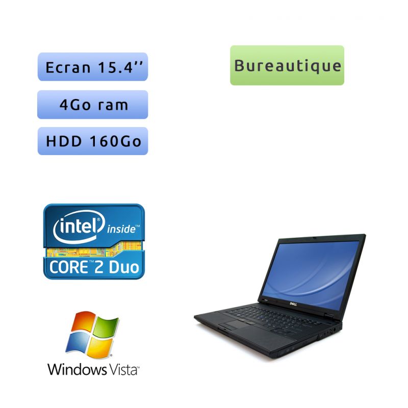 Dell Latitude E5500 - Windows Vista - C2D 4Go 160Go - Port Serie - 15.4 - Ordinateur Portable PC