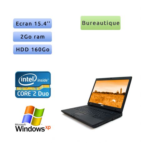 Dell Latitude E5500 - Windows XP - C2D 2Go 160Go - 15.4 - Ordinateur Portable PC