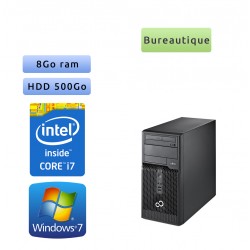 Fujitsu ESPRIMO P400 - Windows 7 - i7 8Go 500Go -  Ordinateur Tour Bureautique PC