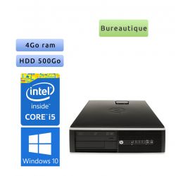Hp 8200 Elite SFF - Windows 10 - i5 4GB 500GB - PC Tour Bureautique Ordinateur