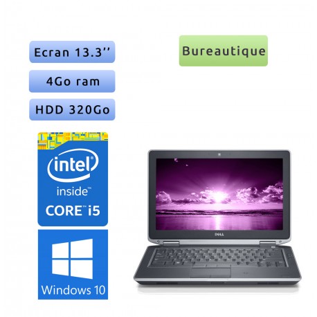 Dell Latitude E6330 - Windows 10 - i5 4Go 320Go - 13.3  - Webcam - Ordinateur Portable PC