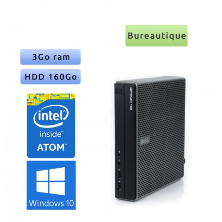 Dell Optiplex FX160 - Windows 10 - Atom 3Go 160Go -  Tour Bureautique faible encombrement