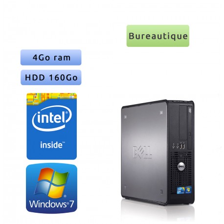 Dell Optiplex 780 DT - Windows 7 - CD 2.6 4GB 160GB - Ordinateur Tour Bureautique PC Dell Optiplex 780 DT - Windows 7 - CD 2.6 4GB 160GB - Ordinateur Tour Bureautique PC