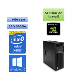Workstation Z440 - Windows 10 - E5-1650 v3 16Go 500Go SSD - K4200 - grade B - Ordinateur Tour Workstation PC