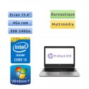 HP ProBook 650 G2 - Windows 7 - i3 4Go 240Go SSD - 15.6 - Webcam - Ordinateur Portable PC - bureautique