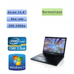 PC portable Dell - Windows 7 - 2.53 4Go 240Go SSD - 15'' - Webcam - Ordinateur