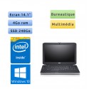 PC Portable Dell Latitude - Windows 10 - 8Go 240Go SSD - 14.1 - Webcam - HDMI