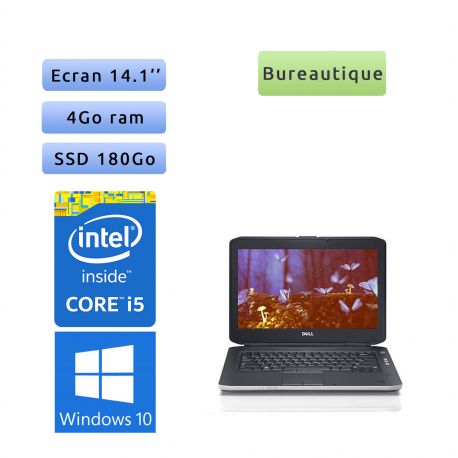 Dell Latitude E5430 - Windows 10 - i5 4Go 180Go SSD - 14.1 - Webcam - Ordinateur Portable PC