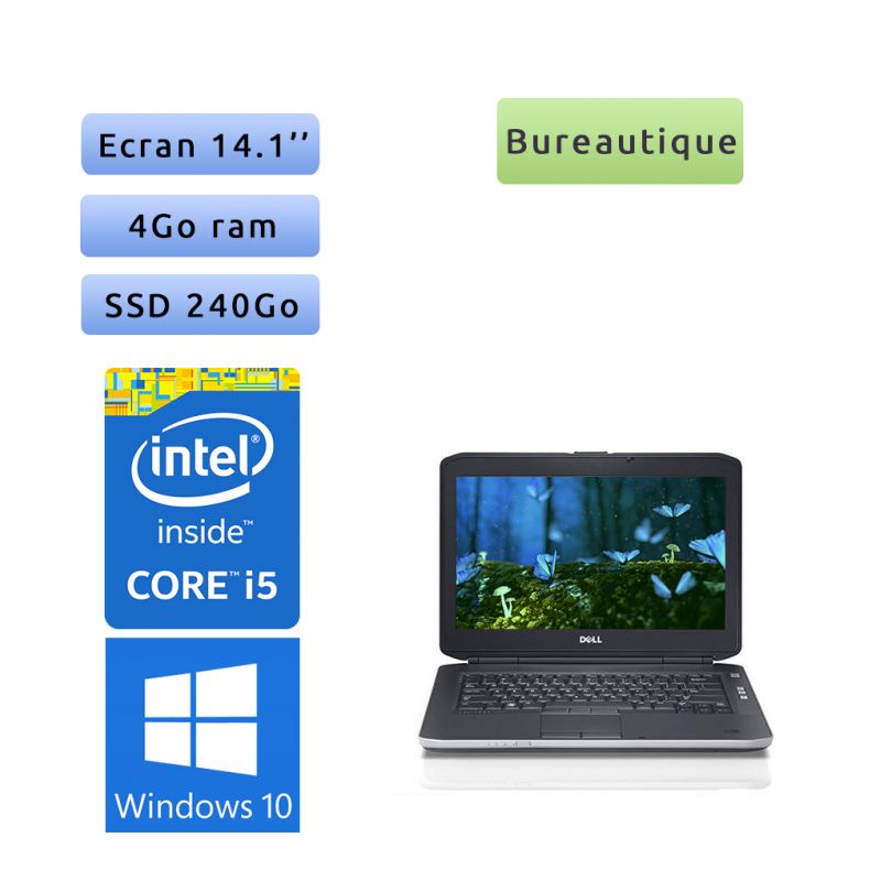 Dell Latitude E5430 - Windows 10 - i5 4Go 240Go SSD - 14.1 - Webcam - Ordinateur Portable PC