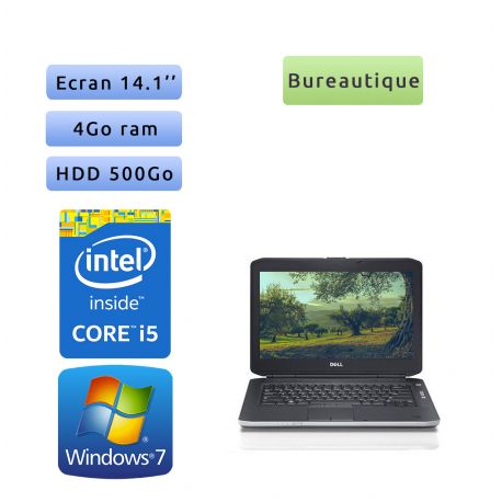 Dell Latitude E5430 - Windows 7 - i5 4Go 500Go - 14.1 - Webcam - Ordinateur Portable PC
