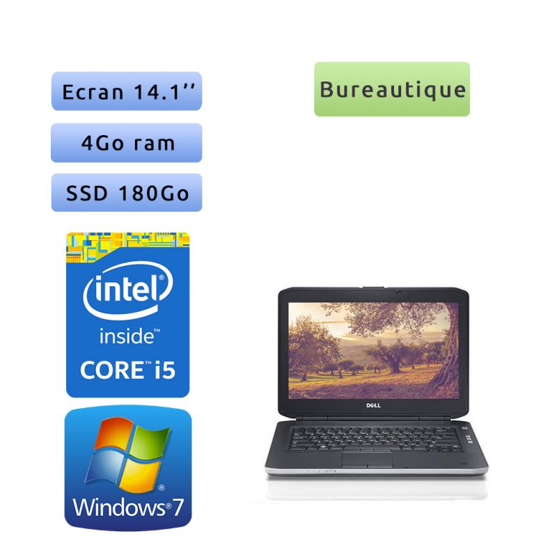 Dell Latitude E5430 - Windows 7 - i5 4Go 180Go SSD - 14.1 - Webcam - Ordinateur Portable PC