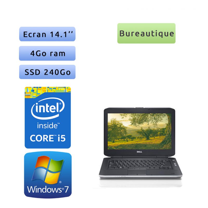 Dell Latitude E5430 - Windows 7 - i5 4Go 240Go SSD - 14.1 - Webcam - Ordinateur Portable PC