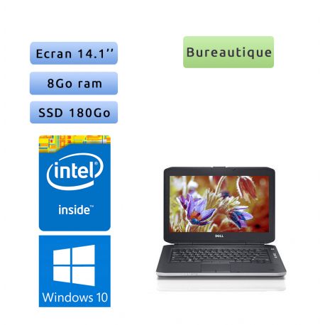 Dell Latitude E5430 - Windows 10 - B840 4Go 180Go SSD - 14.1 - Webcam - Ordinateur Portable PC