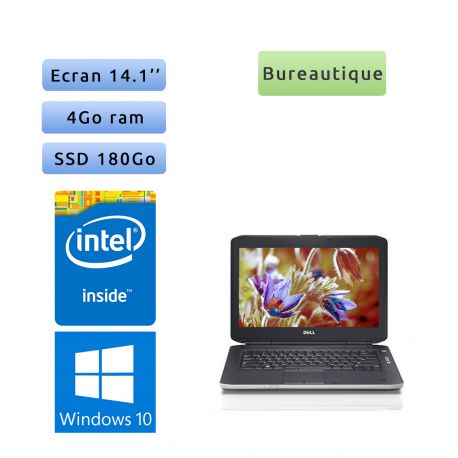 Dell Latitude E5430 - Windows 10 - 1005M 4Go 180Go SSD - 14.1 - Webcam - Ordinateur Portable PC