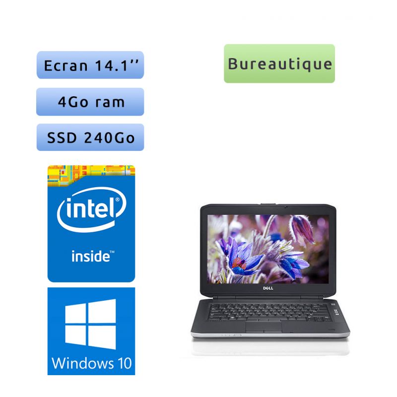 Dell Latitude E5430 - Windows 10 - 1005M 4Go 240Go SSD - 14.1 - Webcam - Ordinateur Portable PC