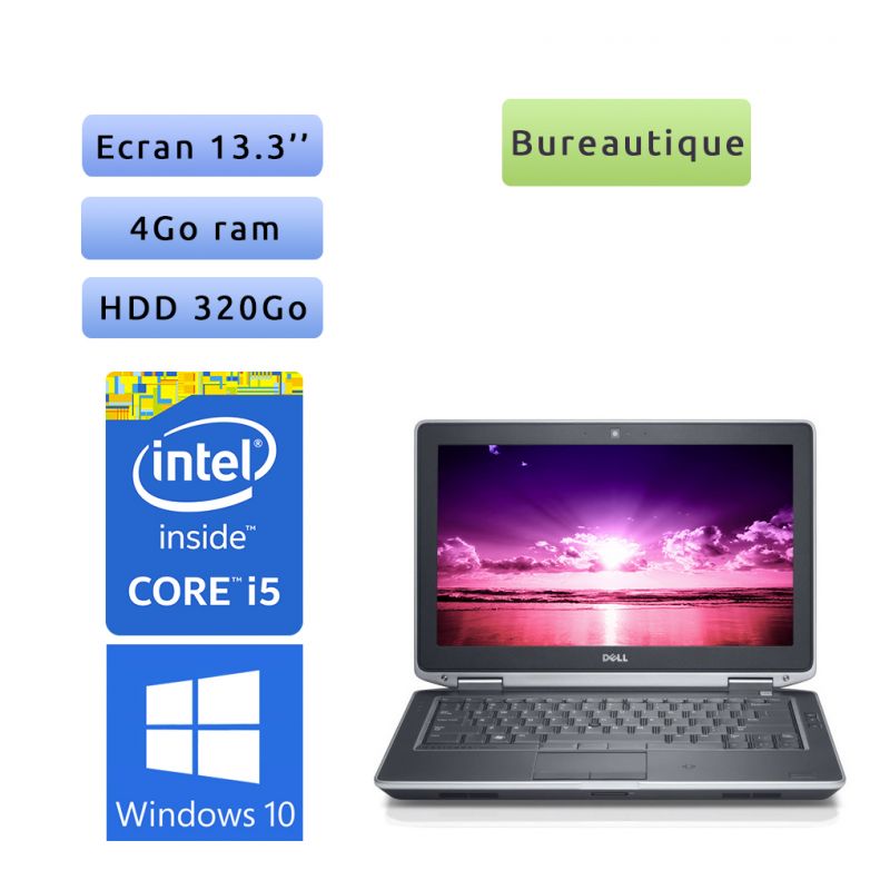 Dell Latitude E6330 - Windows 10 - i5 4Go 320Go - 13.3 - Webcam - Grade B - Ordinateur Portable PC
