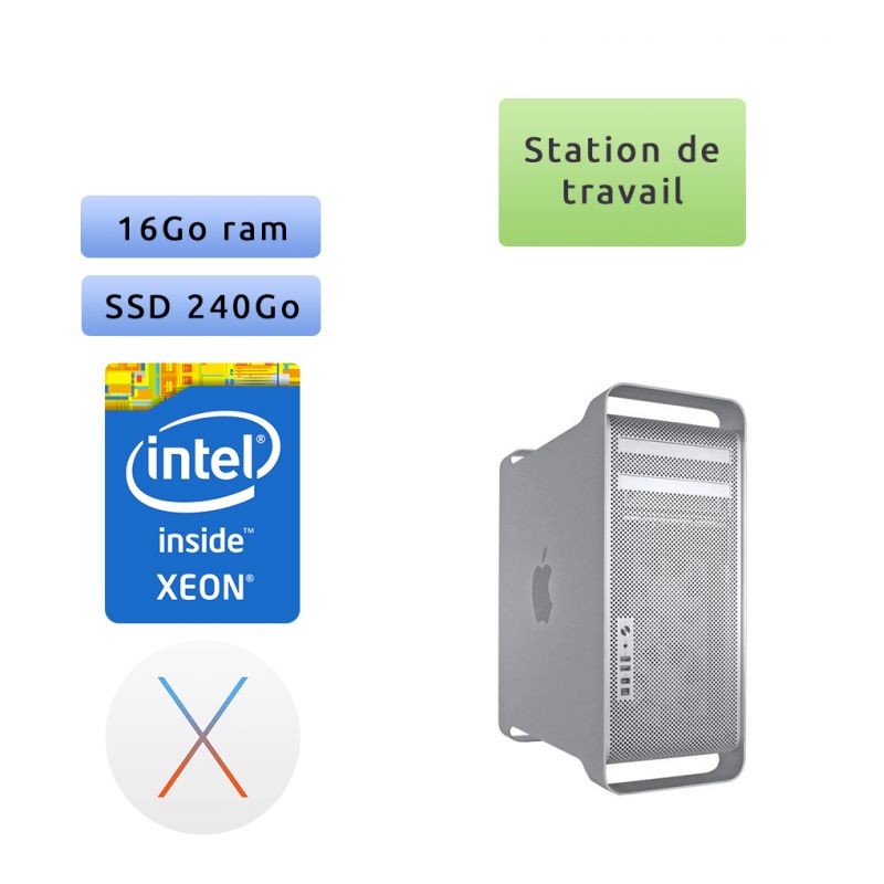 Apple Mac Pro Xeon 2.8Ghz A1289 (EMC 2314-2) - 16Go 240Go SSD - MACPRO5.1 - Station de Travail