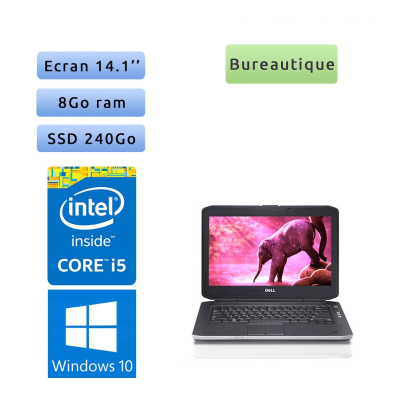 Dell Latitude E5430 - Windows 10 - i5 8Go 240Go SSD - 14.1 - Webcam - Ordinateur Portable PC