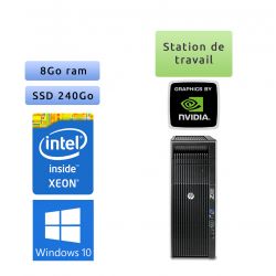 HP Workwtation Z620 - Windows 10 - E5-2609 v2 8Go 240Go SSD - NVS 510 - Ordinateur Tour Workstation