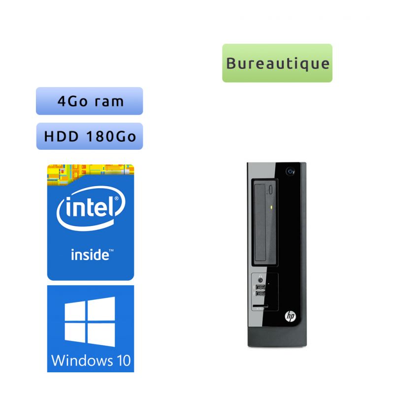 Hp Pro 3300 Series SFF - Windows 10 - 2.8Ghz 4Go 180Go - Ordinateur Tour Bureautique PC