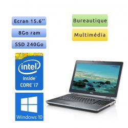 Dell Latitude E6520 - Windows 10 - i7 8Go 240Go SSD - 15.6 - Ordinateur Portable