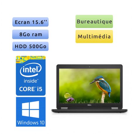 Dell Latitude E5550 - Windows 10 - i5 8Go 500Go - 15.6 - Webcam - Ordinateur Portable PC