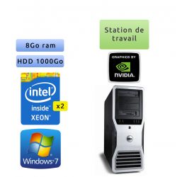Dell Precision T7400 - Windows 7 - 2x E5420 8Go 1To - Port serie et port parallele - Ordinateur Tour Workstation PC