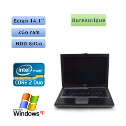Dell Latitude D630 - Windows XP - C2D 2.2Ghz 2Go 80Go - 14.1 - Grade B - Ordinateur Portable PC