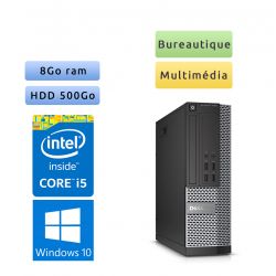 Dell Optiplex 7020 SFF - Windows 10 - i5 8Go 500Go - Port Serie - Ordinateur Tour Bureautique PC