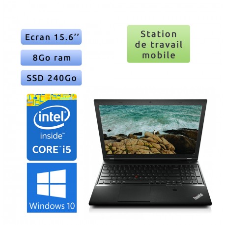 Lenovo ThinkPad L540 - Windows 10 - i5 8Go 240Go SSD - 15.6 - Ordinateur Portable PC Workstation