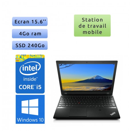 Lenovo ThinkPad L540 - Windows 10 - i5 4Go 240Go SSD - 15.6 - Ordinateur Portable PC