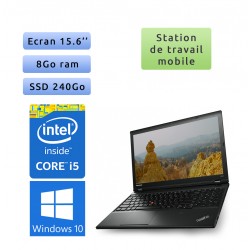 Lenovo ThinkPad L540 - Windows 10 - i5 8Go 240Go SSD - 15.6 - Ordinateur Portable Workstation PC