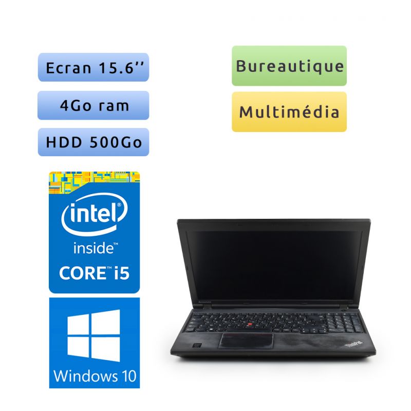 Lenovo Thinkpad L540 - Windows 10 - i5 4Go 500Go - 15.6 - Grade B - Ordinateur Portable PC