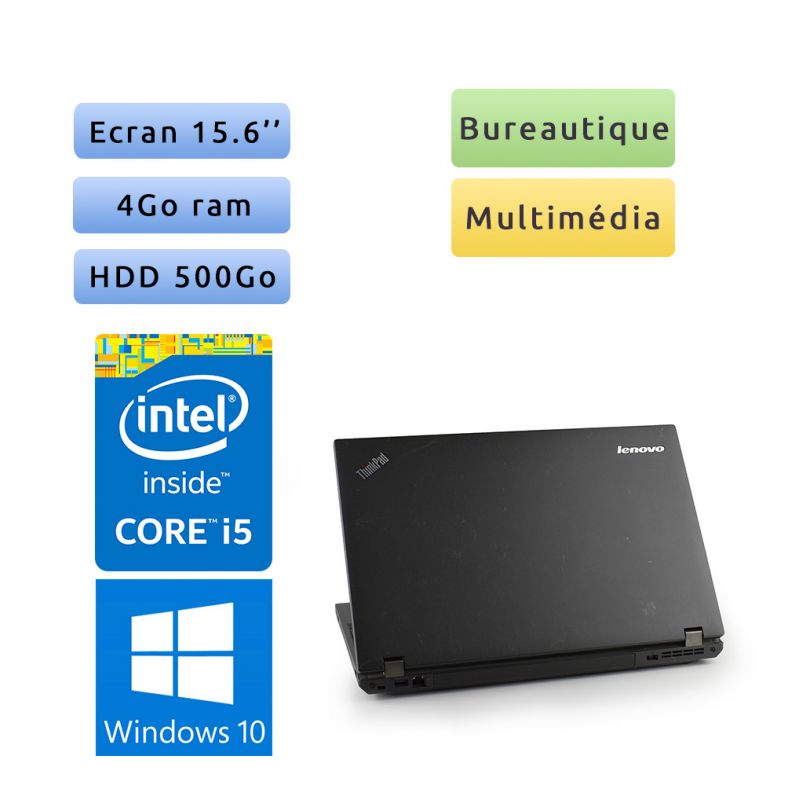 Lenovo Thinkpad L540 - Windows 10 - i5 4Go 500Go - 15.6 - webcam - Grade B - Ordinateur Portable PC