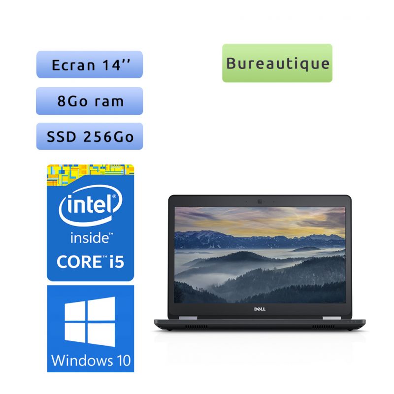 Dell Latitude 5480 - Windows 10 - i5 8Go 256Go SSD - 14 - Webcam - Ordinateur Portable PC