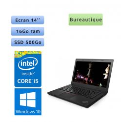 Lenovo ThinkPad L460 - Windows 10 - i5 16Go 500Go SSD - 14 - Webcam - Ordinateur Portable PC