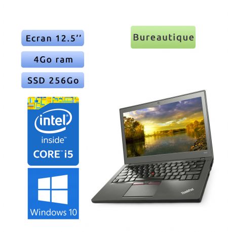 Lenovo ThinkPad X270 - Windows 10 - i5 4Go 256Go SSD - 12.5 - Webcam - Ordinateur Portable PC