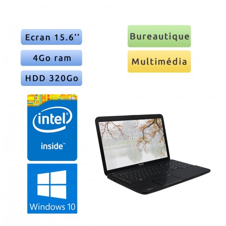 Toshiba Satellite Pro C850-10R - Windows 10 - 1.6Ghz 4Go 320Go - 15.6 - Webcam - Ordinateur Portable PC Toshiba Satellite Pro C850-10R - Windows 10 - 1.6Ghz 4Go 320Go - 15.6 - Webcam - Ordinateur Portable PC