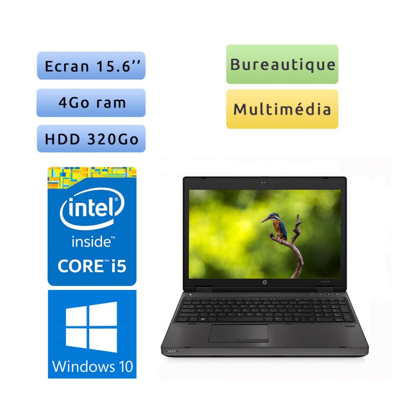 HP Probook 6570b - Windows 10 - i5 4Go 320Go - 15.6 - Webcam - Ordinateur Portable PC