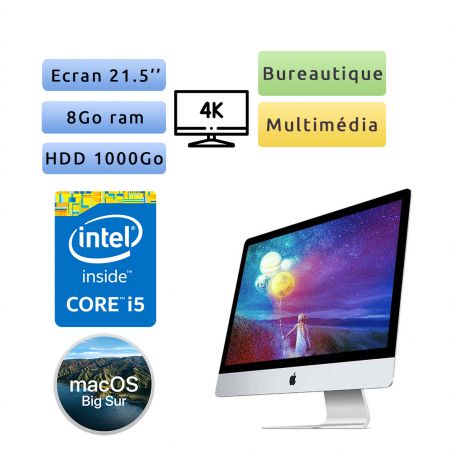 Apple iMac 21.5'' 4K A1418 (EMC 2833) Core i5 - 8Go 1000Go - iMac16,2 - Unité Centrale