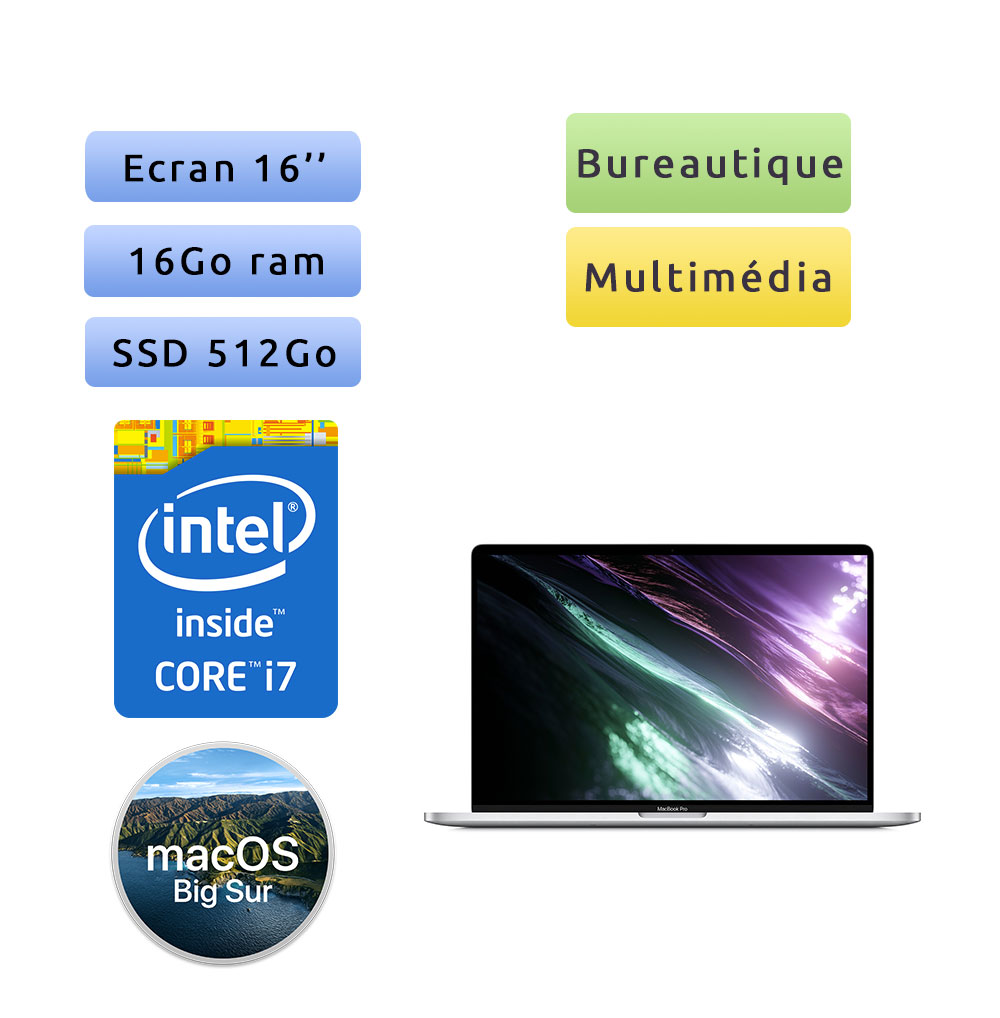 Ordinateur portable APPLE MacBook Pro 16 pouces A2141 - Indice de