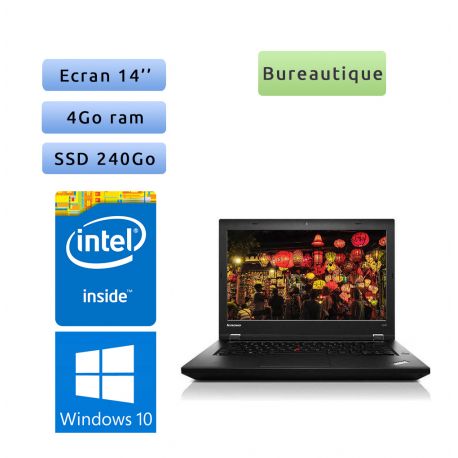 Lenovo ThinkPad L440 - Windows 10 - 2Ghz 4Go 240Go SSD - 14 - Webcam - Ordinateur Portable PC