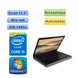 Dell Precision M6500 - Windows 7 - i5 8Go 240Go SSD - 17.3 - Station de travail Mobile PC